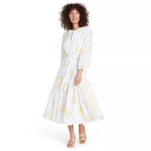 Alexis For Target Dress Small Floral Embroidered Eyelet Daisies Long Sleeves NWT